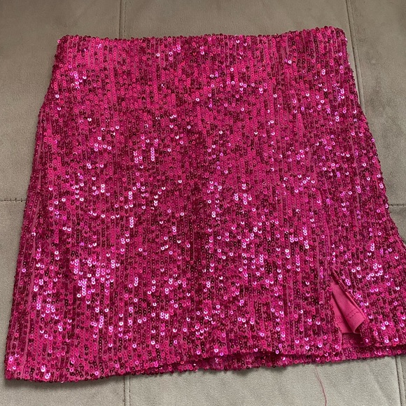 Art Class Pink Sequin Skirt - Picture 1 of 5
